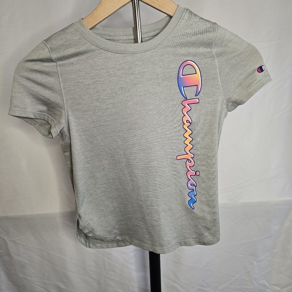 Champion Girls Set Size 7/8 – 2 Graphic Tees & Logo Shorts Bundle
